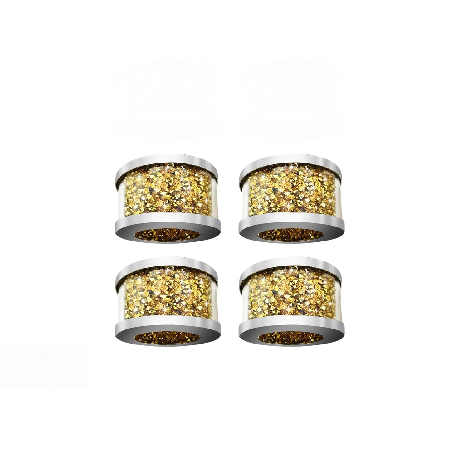 4/6/8 Pcs Crystal Glass Napkin Ring Bling Diamond Napkin Holder Set Christmas Thanksgiving Table Decorations Serviette Buckles