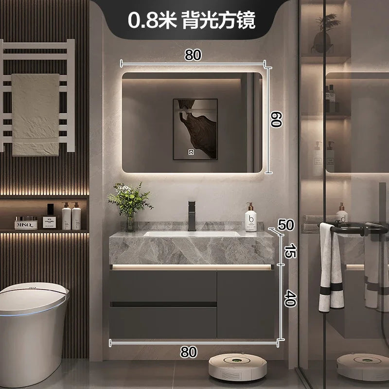 Bathroom Vanity Cabinet, Sink, Organizer Storage, Mirror