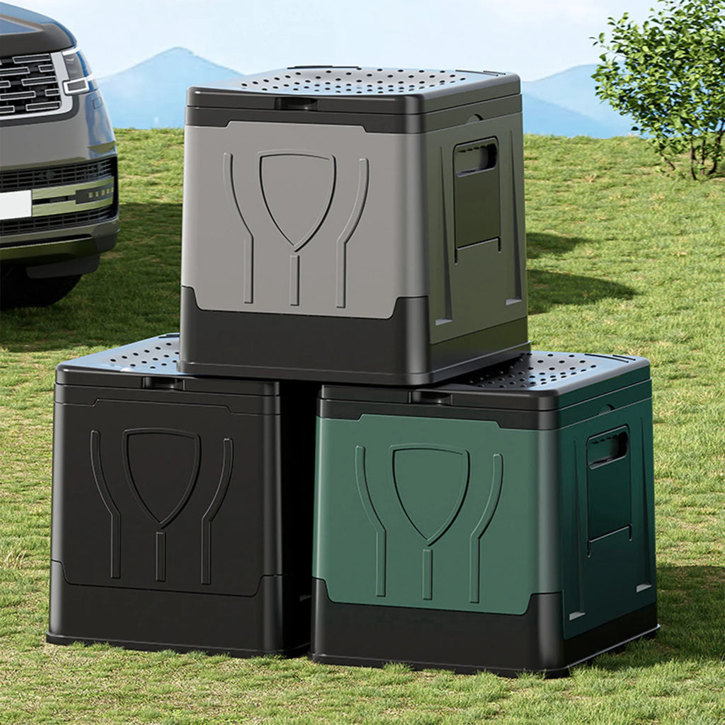 Folding Travel Toilet with Paper Holder & Lid