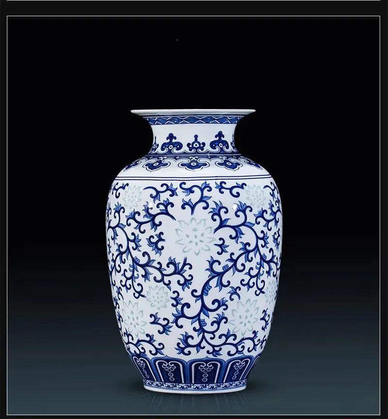 Bone China Flower Vase, Home Decor, Chinese Tradition Vases for Flowers, Ceramic Vase Decoration Home, Living Room