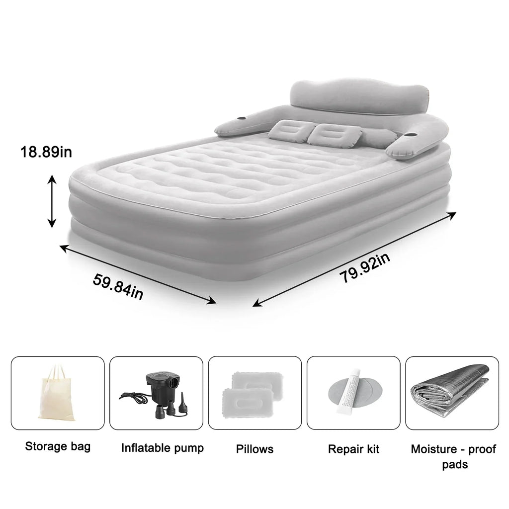 2 Person Built-In Pump Automatic Inflatable Camping Mattress