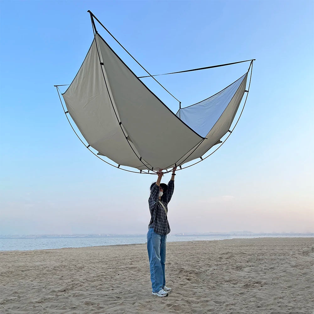 2 3 4 Person Beach Shade Arch, Waterproof Sun Shelter Canopy