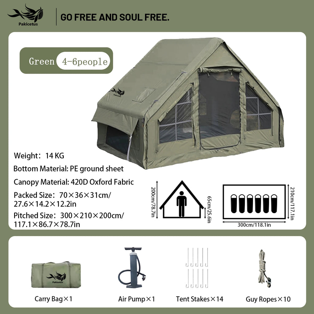 Pakicetus Quick Setup Inflatable Camping Tent