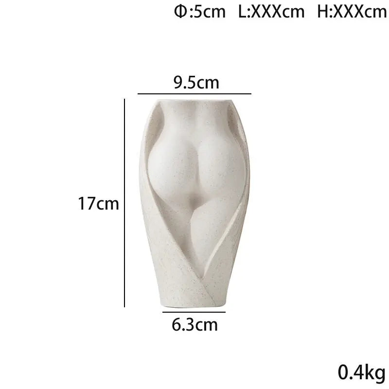 Boho Body Form Ceramic Vase