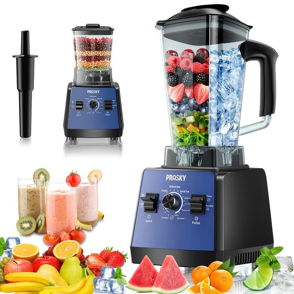 PRASKY 2400W Blender and Grinder Combo