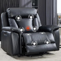 50" Oversized Power Lift Faux Leather Recliner, Massage, Heat