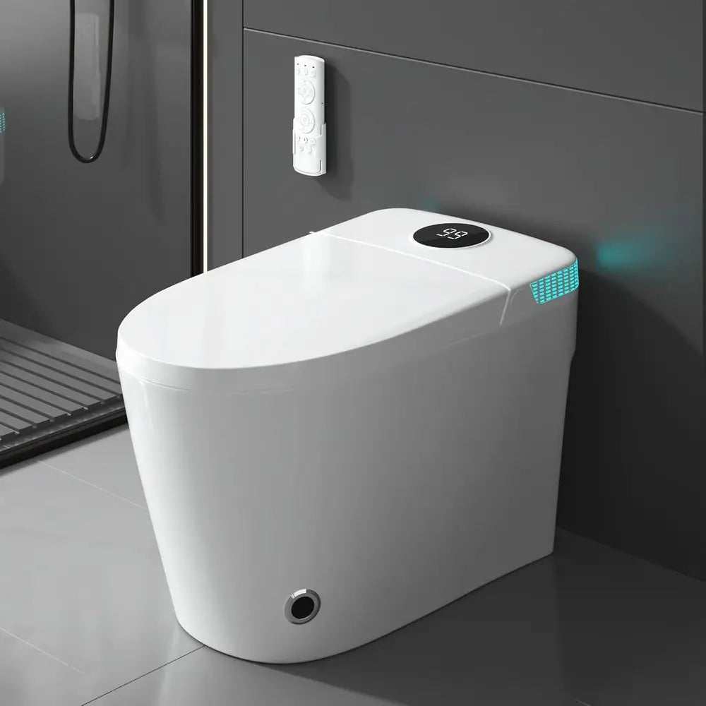 Smart Toilet with Bidet, Heated Seat, Multiple Wash Options & Self-Cleaning Nozzle