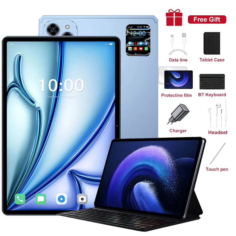 2026 New Pad 7s Pro Original Android 22GB+2TB 10.1inch Tablet Global Version 5G Dual SIM Card Tablets PC WIFI Tab For kids Gifts