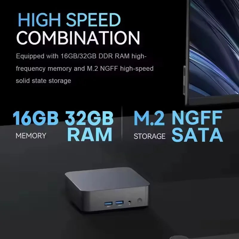 Mini PC Computer Intel Core i9 10980HK Windows 11 Pro Portable Pc 16/32GB RAM 1/2TB SSD 4K 60Hz WiFi6 BT5.2 Gaming Pc Desktop