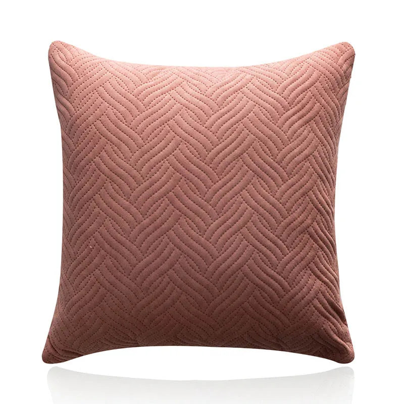 Quilted Velvet Pillowcase Throw Pillow Covers 45x45cm