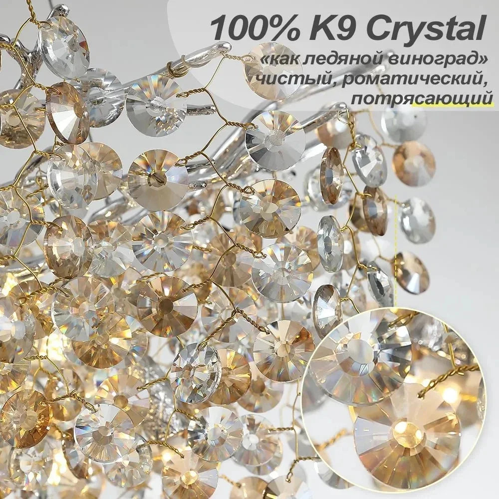 Chrome Crystal Branch Chandelier