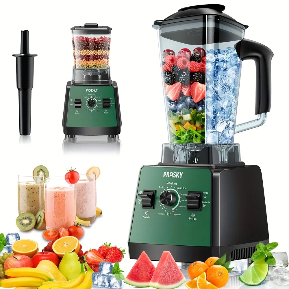 PRASKY 2400W Blender and Grinder Combo