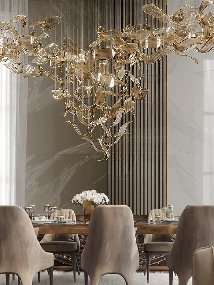Large Customized Artistic Glass LED Chandelier