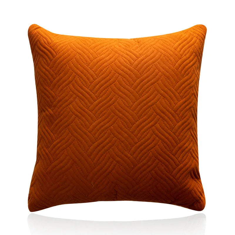 Quilted Velvet Pillowcase Throw Pillow Covers 45x45cm