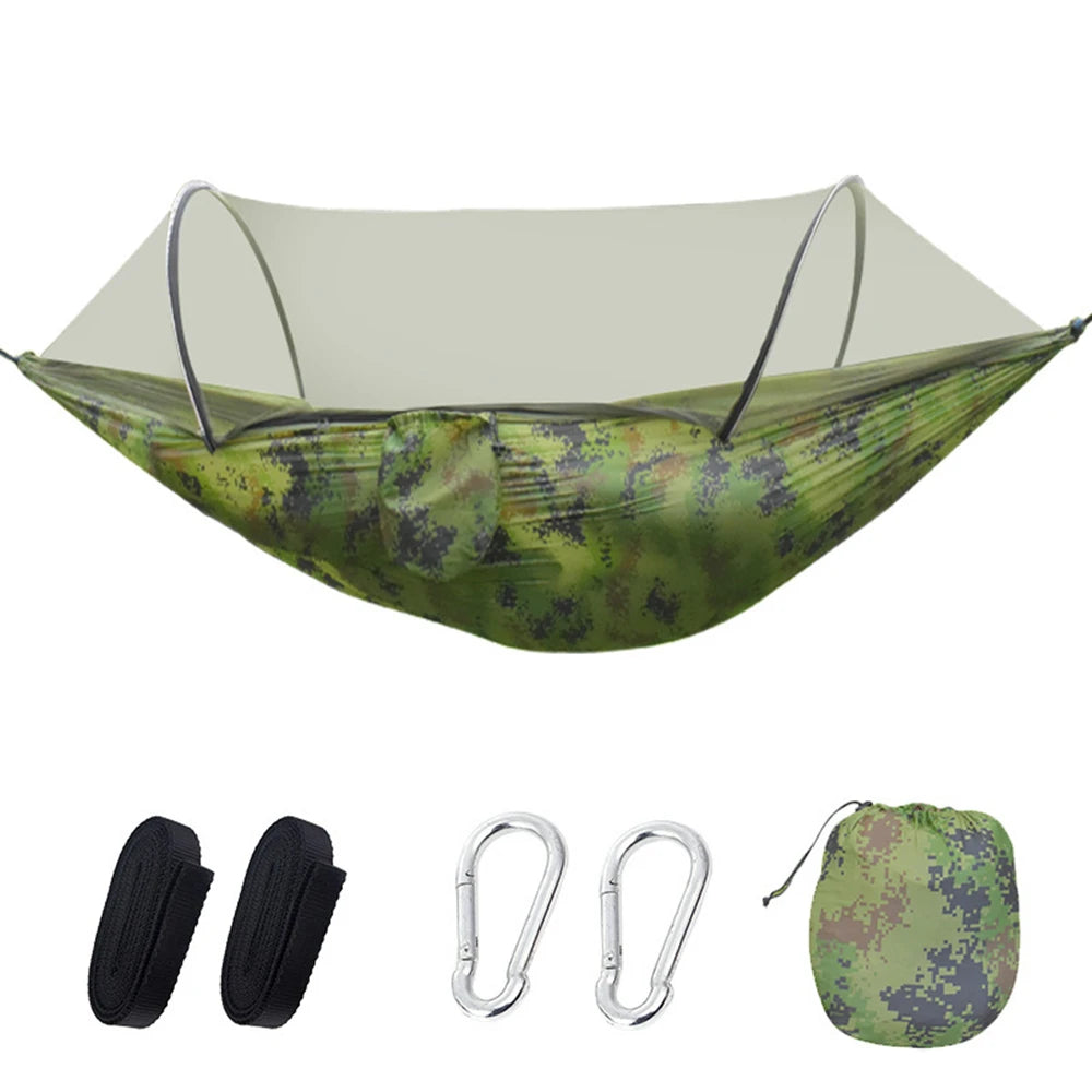 2 Person Parachute Fabric Hammock With Mosquito Net