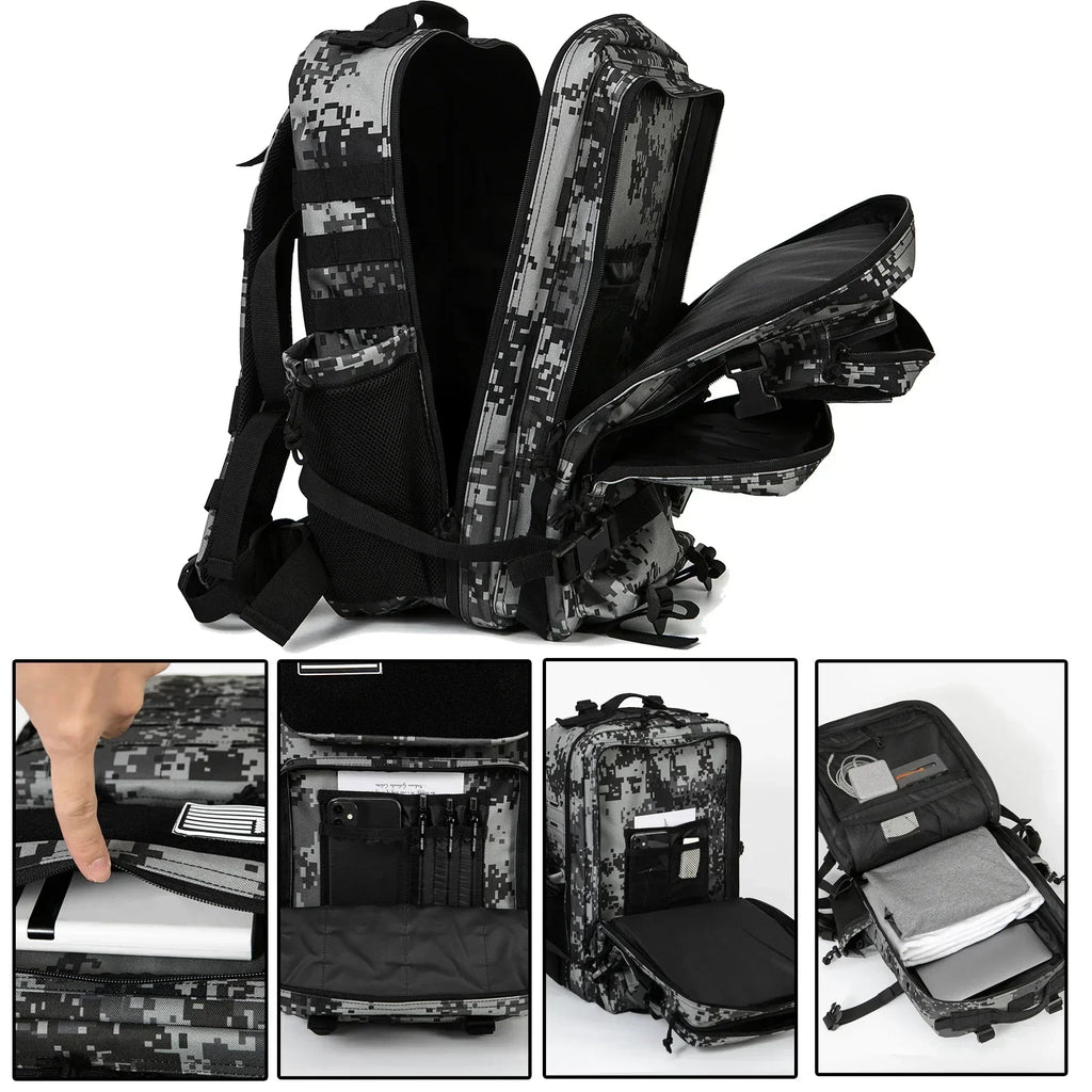 45L Tactical Backpack for Men and Women, School Bag