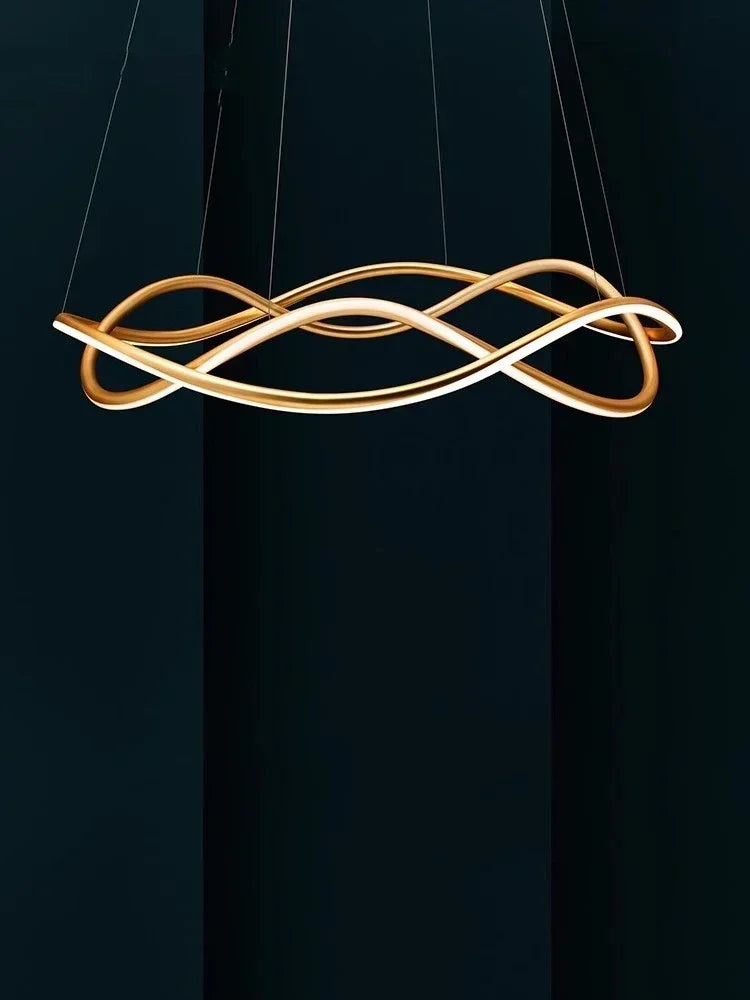 Modern Designer 3D Curved Pendant LED Chandelier