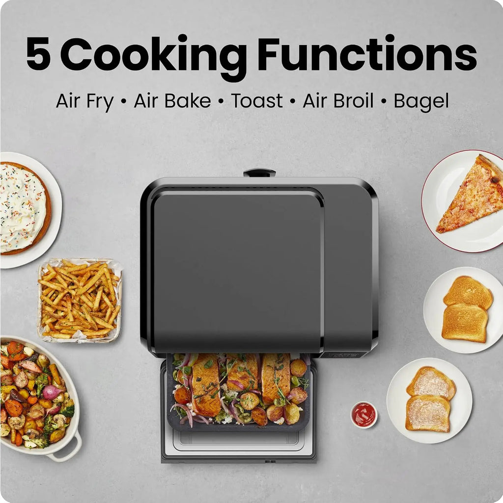 Air Fryer Toaster Oven Combo, Countertop Oven for Quick & Healthy Meals, Bake, Broil, Air Fry, Toast, and Bagel Functions