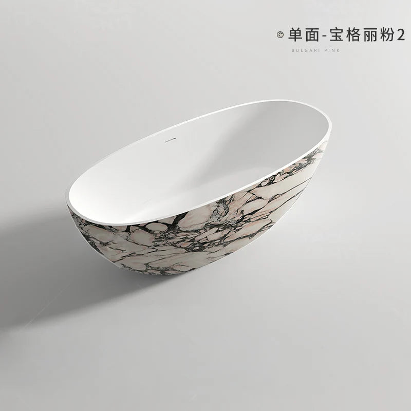 Any Size Custom Premium Marble Freestanding Bathtub One Piece Double Soaking Tub Luxury Home Hotel Villa Guesthouse Bathroom Tub