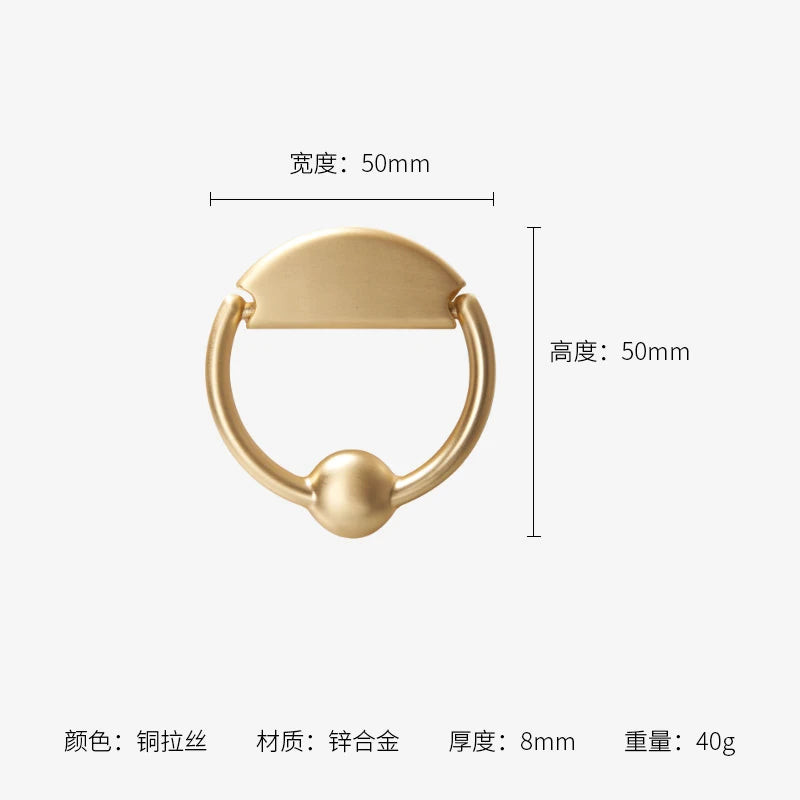 Gold Modern Zinc Alloy Cabinet Drawer Handles