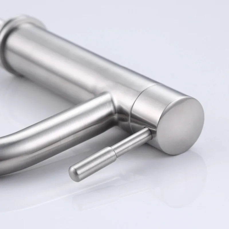 1/2Inch 304Stainless Steel Single Bathroom Basin Faucet
