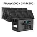 Camping Portable Power Station Solar Generator 1000W 2000W Lifepo4 Battery 220V AC Outlets Power Flexible Solar Panel Equipment