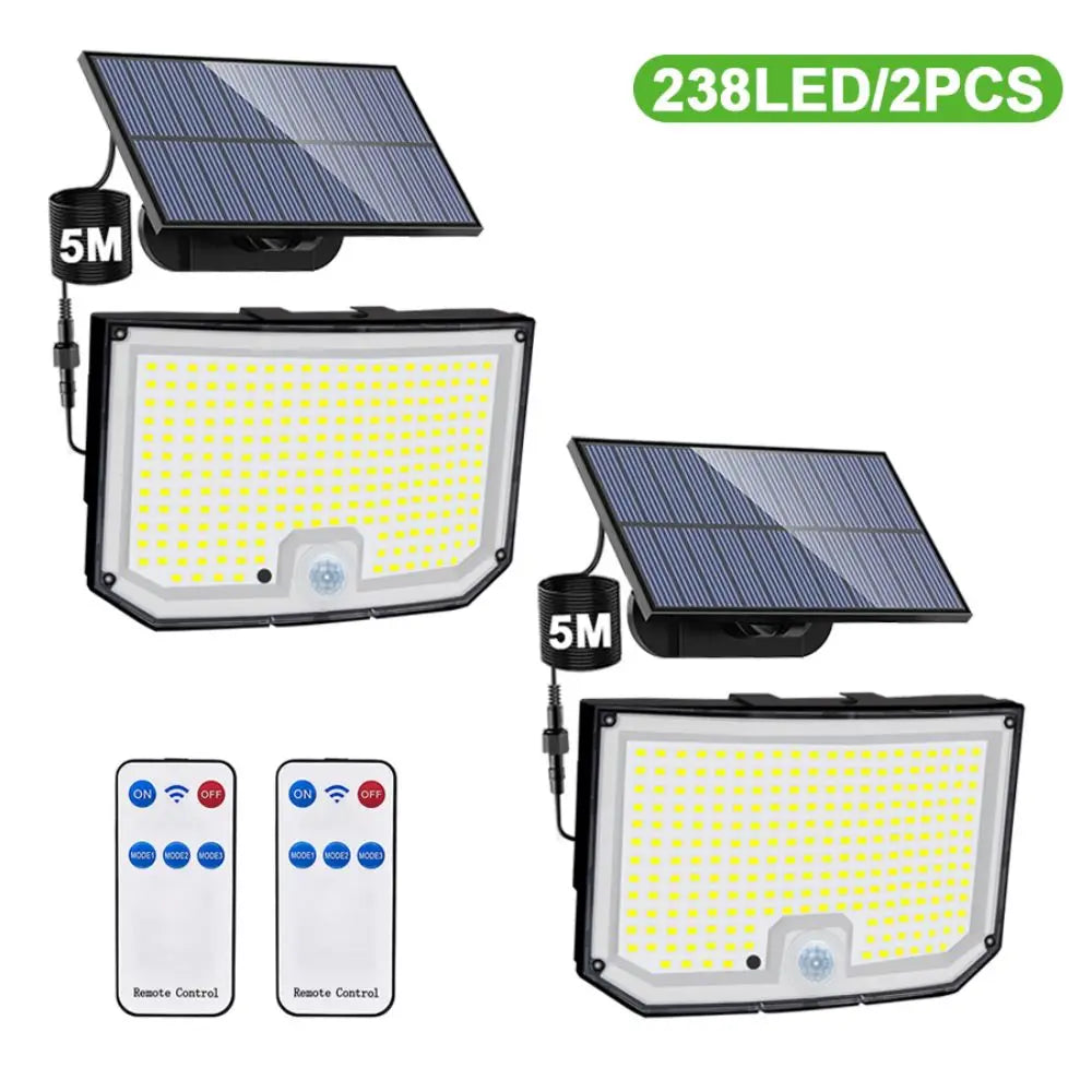 238/328 LED Solar Outdoor 348Wall Lamp IP65, Motion Sensor Solar 3 Mode Street Light