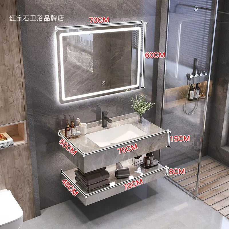 Simple Washbasin Bathroom Partition Vanity