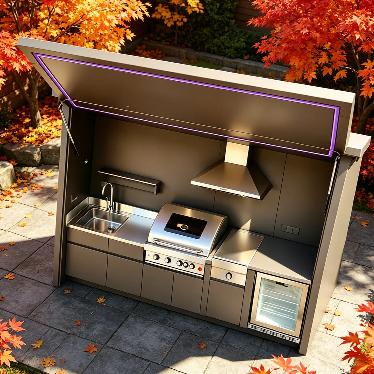 Full Equipped Modular Outdoor Cooking Cabinet
