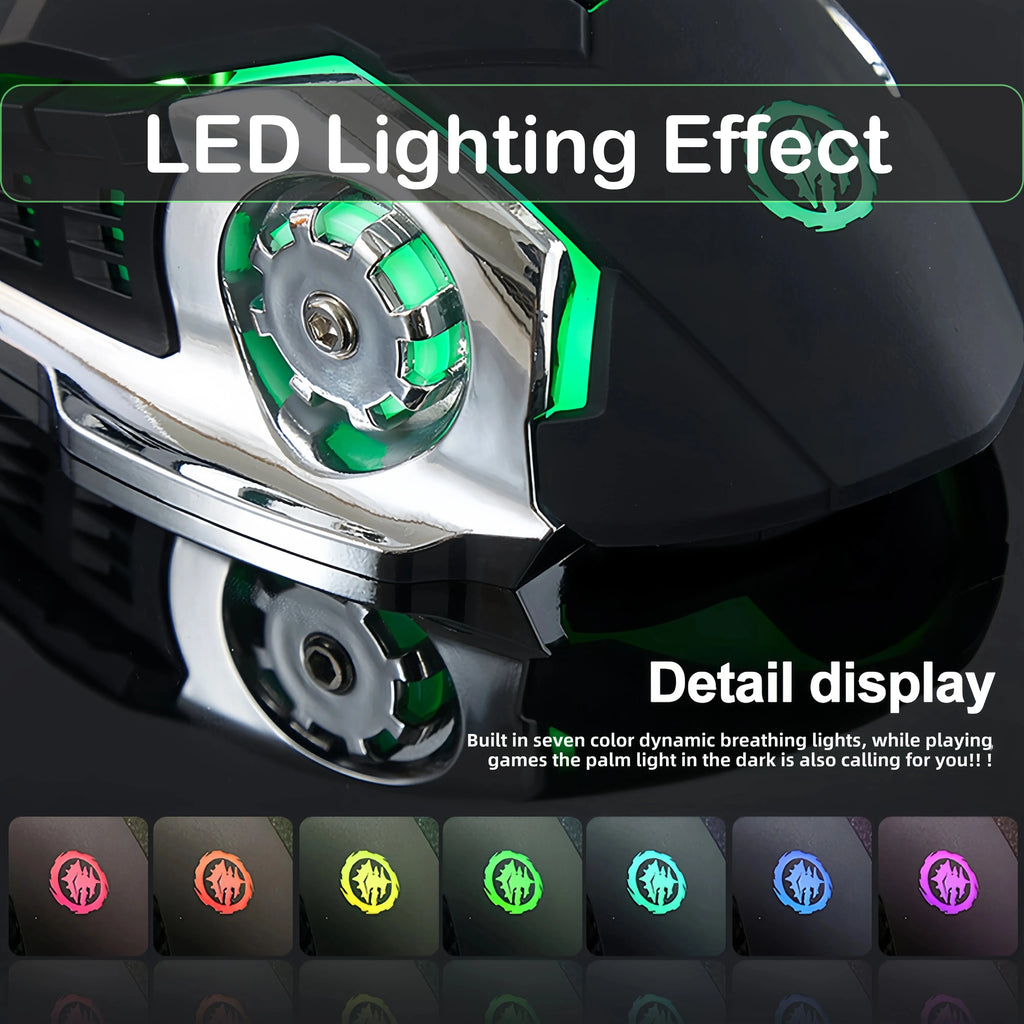 2.4G Wireless Rechargeable Bluetooth RGB Backlit Gaming Mouse