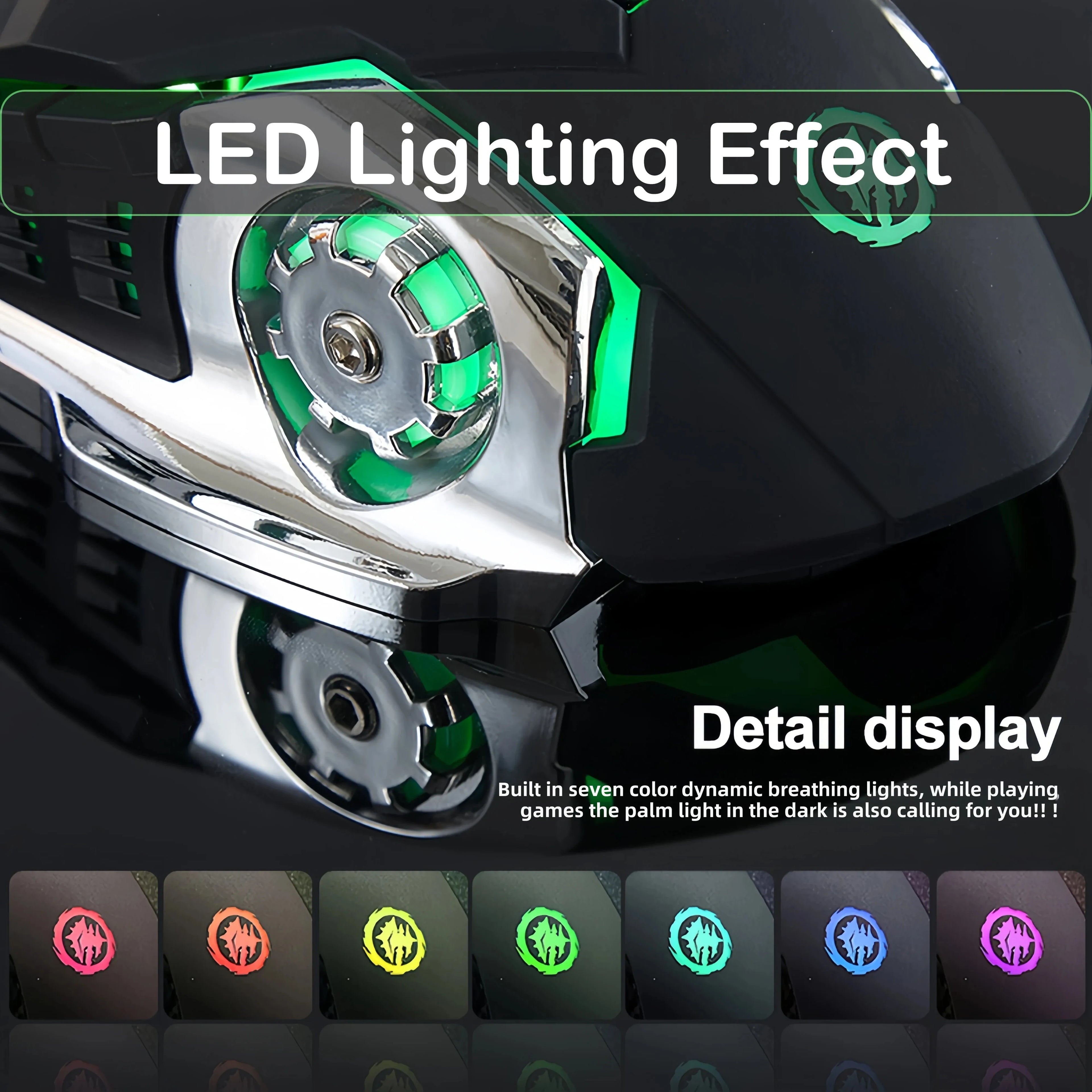 2.4G Wireless Rechargeable Bluetooth RGB Backlit Gaming Mouse
