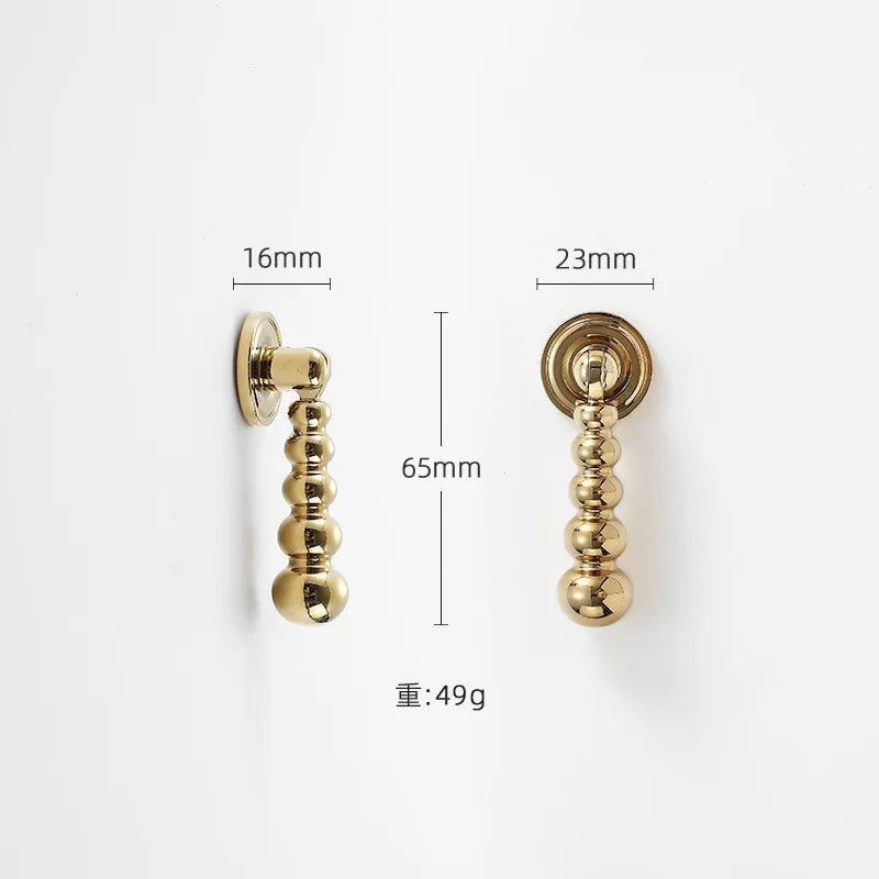Bright Gold Luxury Solid Brass Handles for Cabinets and Drawers