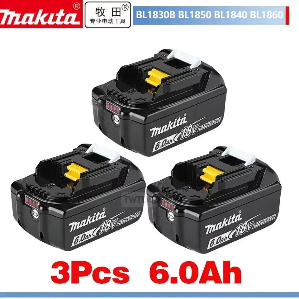 2026 Makita BL1860 BL1850B BL1850 BL1840 BL1830 Screwdriver Battery  Charger 18v Replacement Power Tool Batteries.