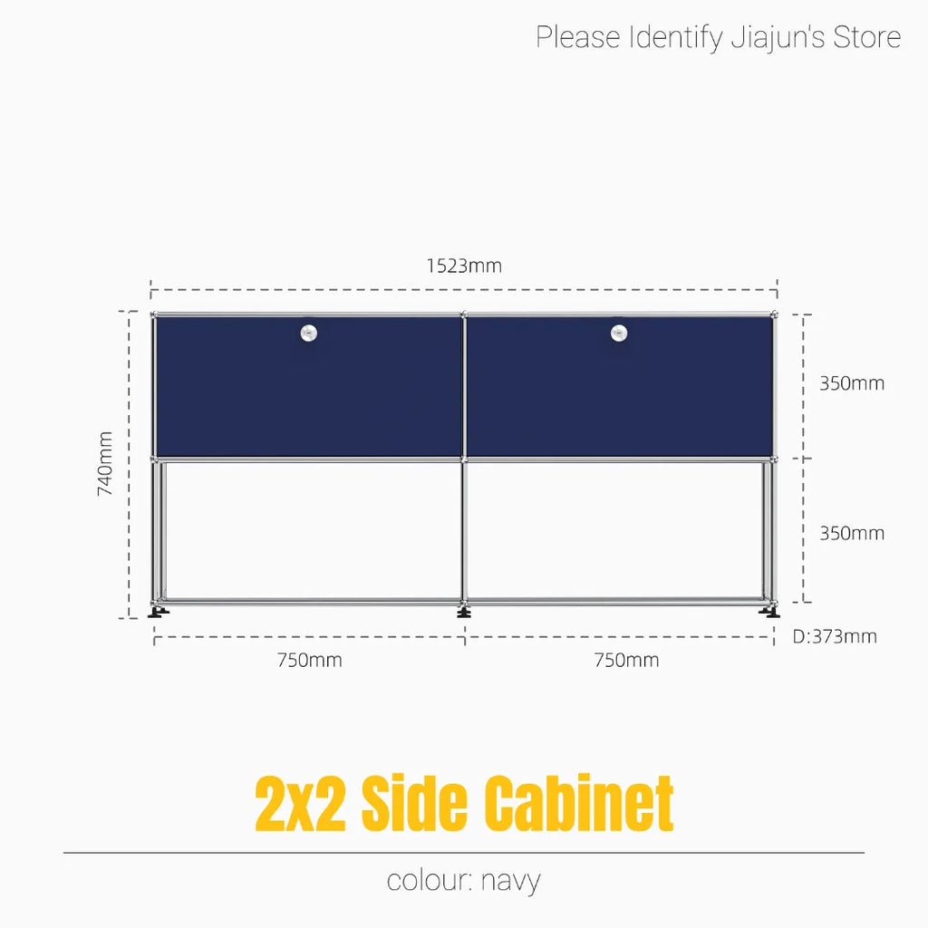Hot-Seller | Minimalist Steel Storage Side Cabinet, Slim Profile Flip Door Unit