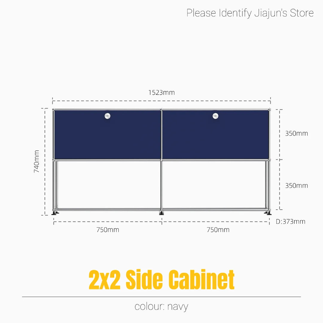 Hot-Seller | Minimalist Steel Storage Side Cabinet, Slim Profile Flip Door Unit
