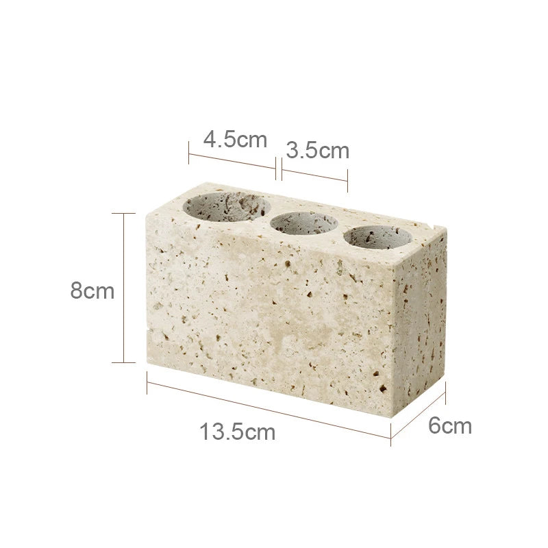 Travertine Bathroom Accessories Set Luxury Soap Dish Soap Dispenser Reed Diffuser Tissue Box Tray Bathroom Set