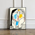 Picasso Exhibition Poster, Picasso The Kiss Art Print,