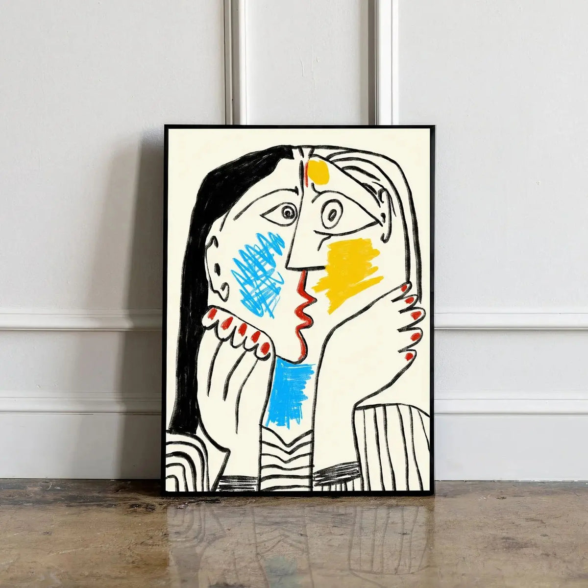 Picasso Exhibition Poster, Picasso The Kiss Art Print,