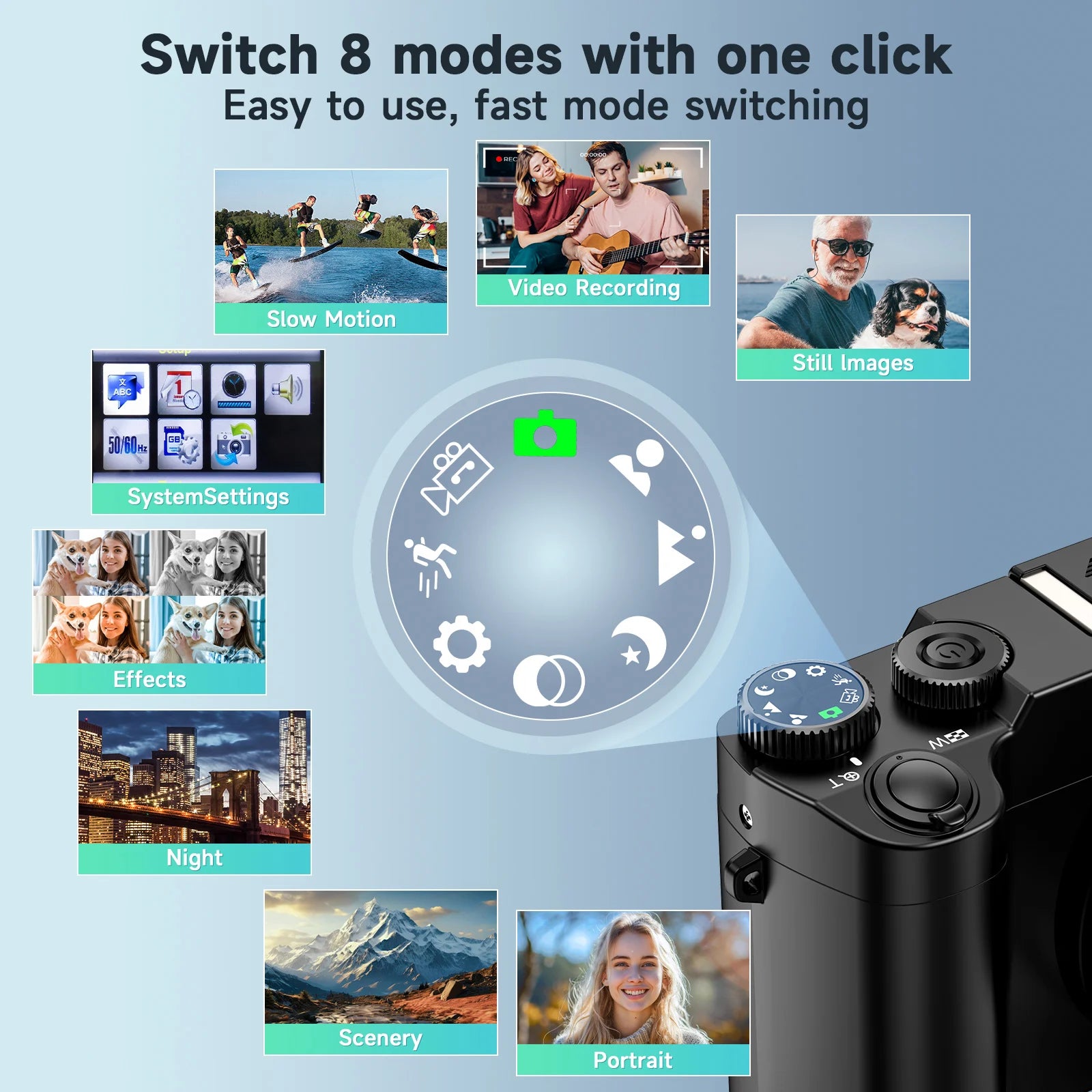 4K Digital Camera for Photography and Video, Autofocus 48MP Vlogging Camera, 3'' 180° Flip Screen with Flash