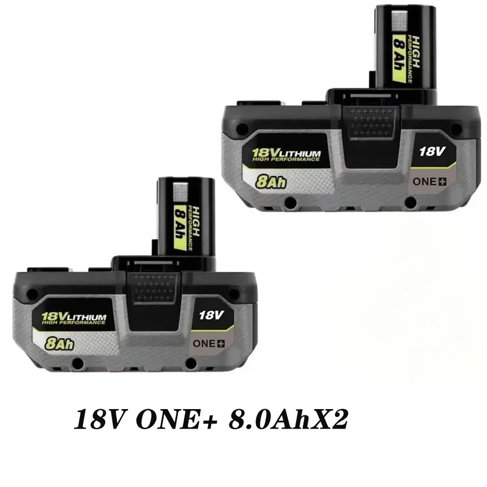 RYOBI 18V ONE+ 6.0Ah 8.0Ah Premium Lithium Rechargeable Battery, 2026 New Upgrade Shockproof Long Endurance Cordless Tool Battery