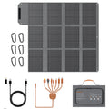 MHPOWOS 120W / 40W Portable Solar Panel, Foldable Solar Charger for Power Station,