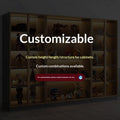 Customizable Display Cabinet, Tempered Glass Door, LED Light, Aluminum Frame