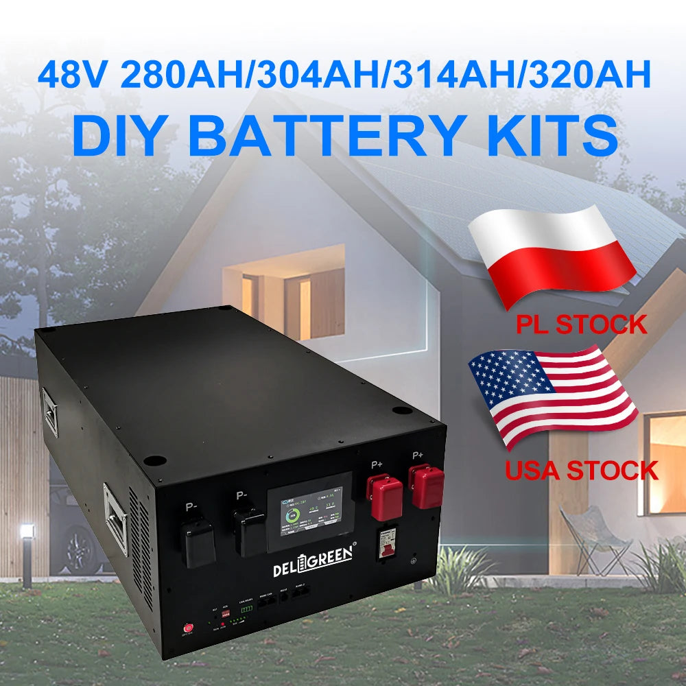 EU Lifepo4 Battery Case JK V19 BMS Box 48V 280AH 320AH 334AH 16KWH Battery Box DIY Case JK-PB2A16S20P Hole Tax Free Solar