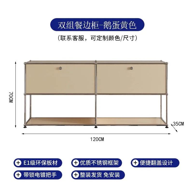 Customizable Modern Module Living Room Cabinet, Combination Sideboard Chest of Drawers