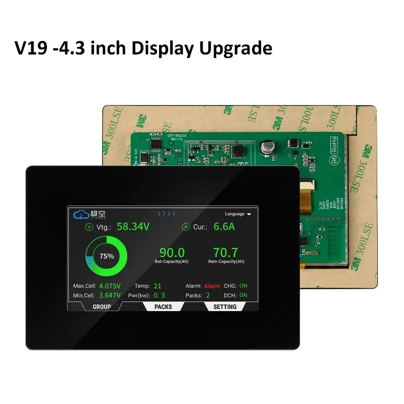 XR12 Lifepo4 Lithium Battery BOX DIY Kit For EVE CATL 280AH 302AH JK Inverter BMS V19 4.3 LCD Solar Home Energy Storage System