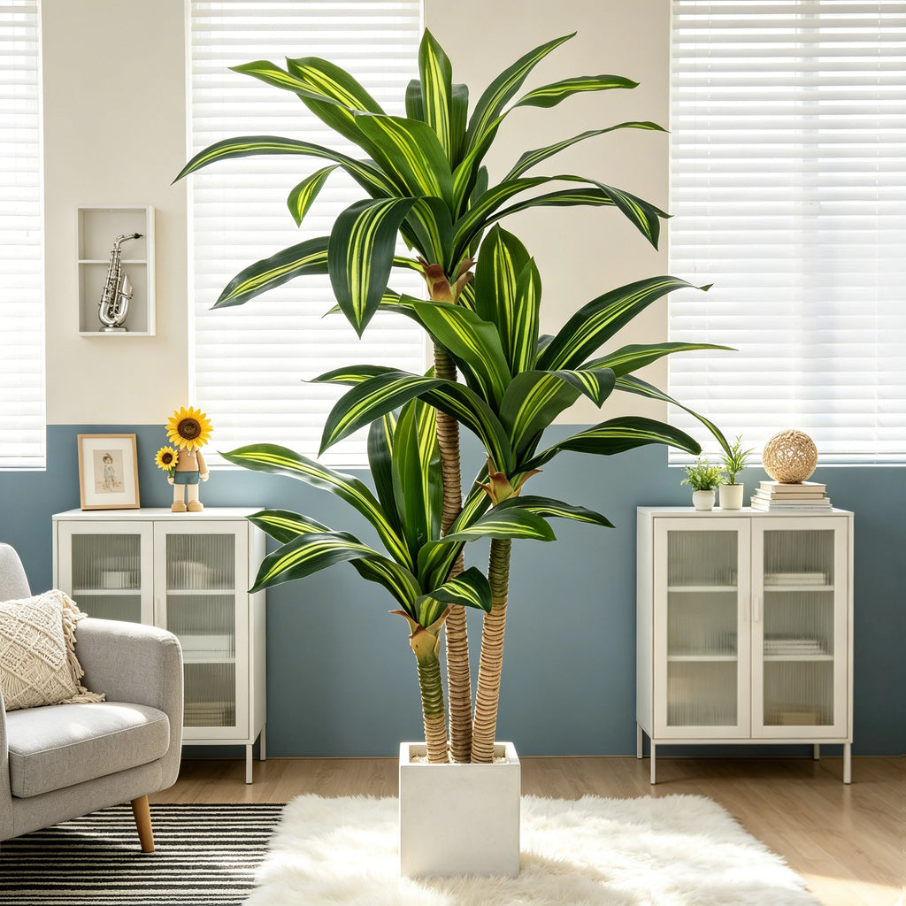 4ft/5ft/6ft Artificial Dracaena Tree in Pot