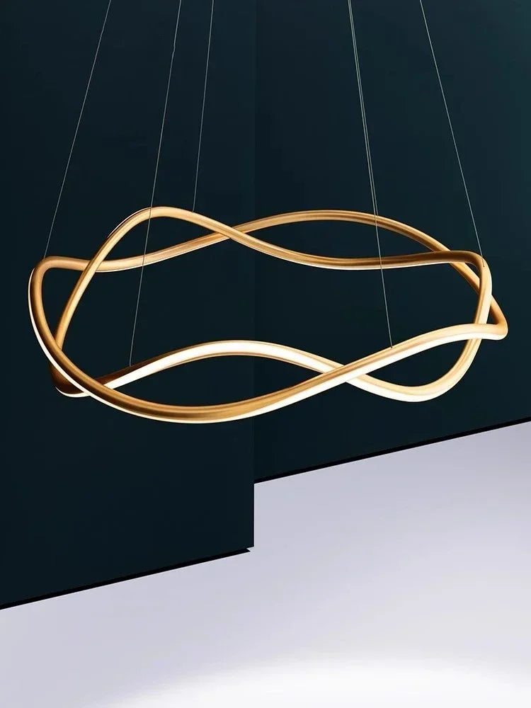 Modern Designer 3D Curved Pendant LED Chandelier