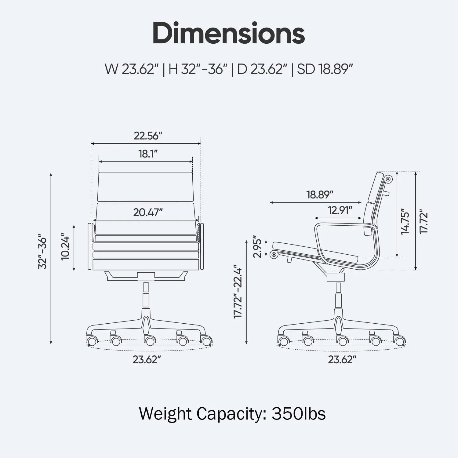 Mid Back White Soft Pad Office Chair Genuine Leather Executive Desk with Lumbar Support Ergonomic Computer Chair