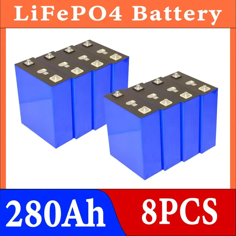 Lifepo4 Battery 3.2V 360AH 340AH 320AH 280AH 100AH for DIY Car Marine Solar Energy Storage 12V 24V 48V Grade A EU US Tax-Free