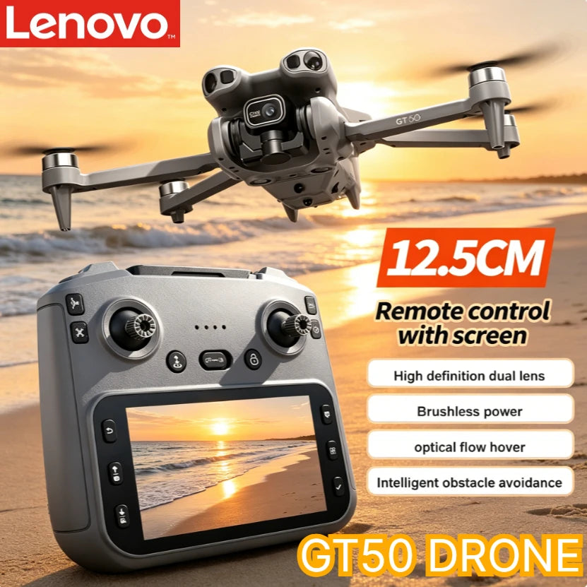 Lenovo GT50 GPS Drone 8K HD Camera 5G WIFI FPV Screen Remote Control Brushless Motor Lightweight Professional Aerial Quadcopter